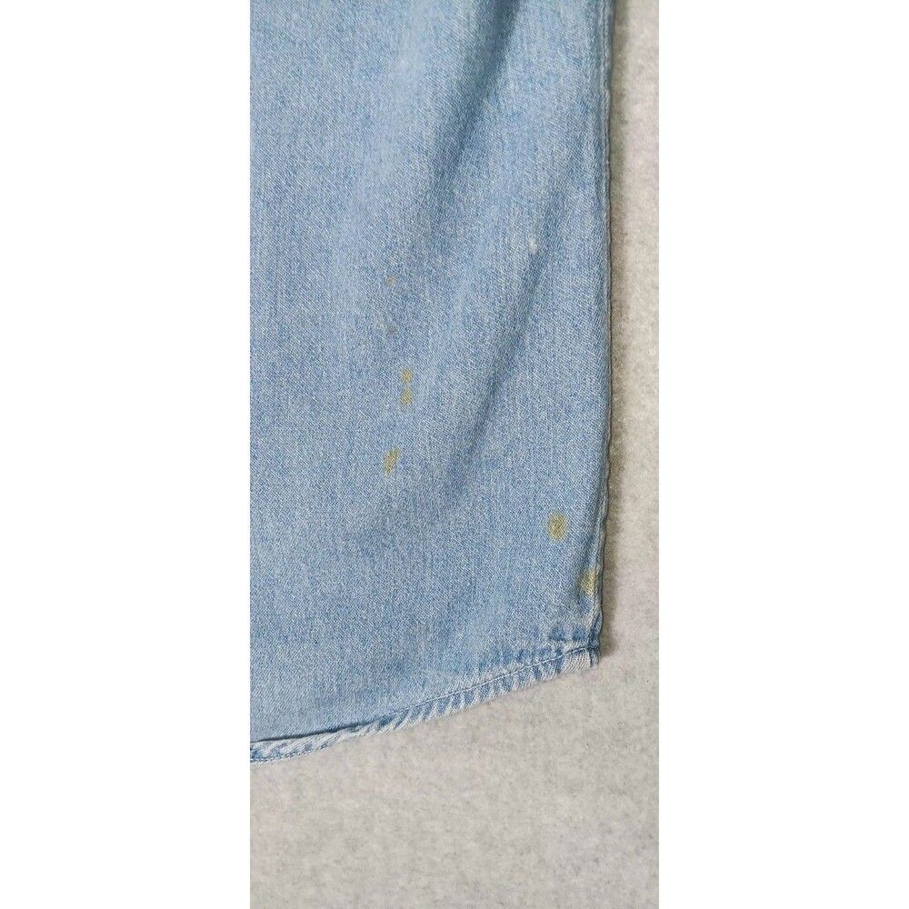 Vintage Andrews Blues Embroidered Button Up Denim Jean Shirt Womens Medium Teddy - Picture 15 of 16